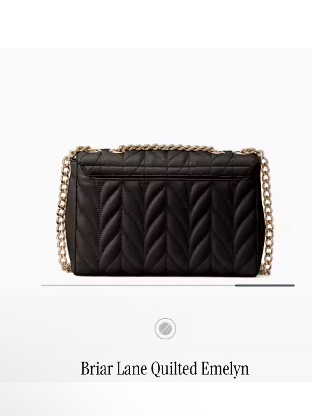 kate spade Briar Lane Quilted Emelyn Shoulder Bag in Black with Gold Chain EUC - Picture 2 of 13